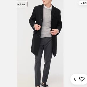 J. Crew Men’s Thompson Topcoat (Grey + Lined)